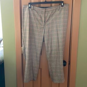 Talbots plaid multi dress pants.  Size 22W